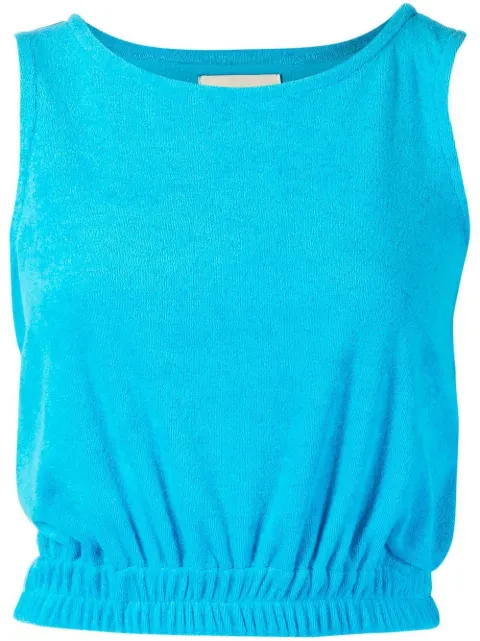 Bambah sleeveless towelling-effect top Blue BMB2249