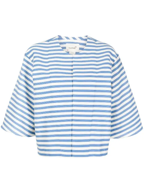 Bambah Arayes striped jacket Blue BMB2238