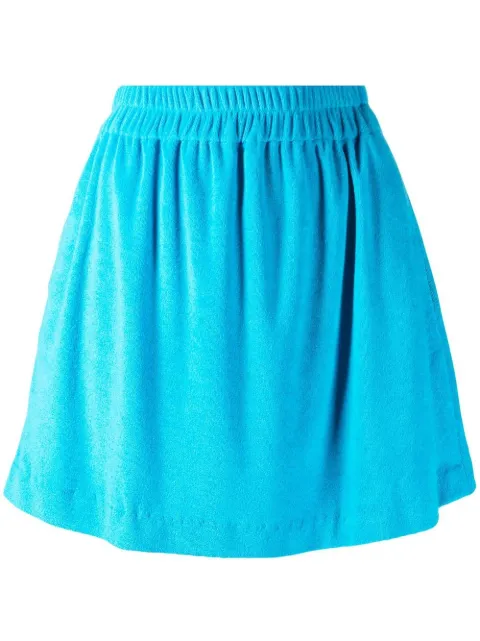 Bambah towelling-effect mini skirt Blue BMB2250