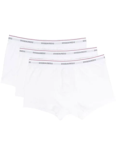 DSQUARED2 logo-waistband boxers (set of three) White DCXC60040ISA01