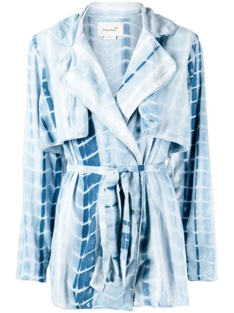Bambah tie-dye trench-style blouse Blue BMB2253