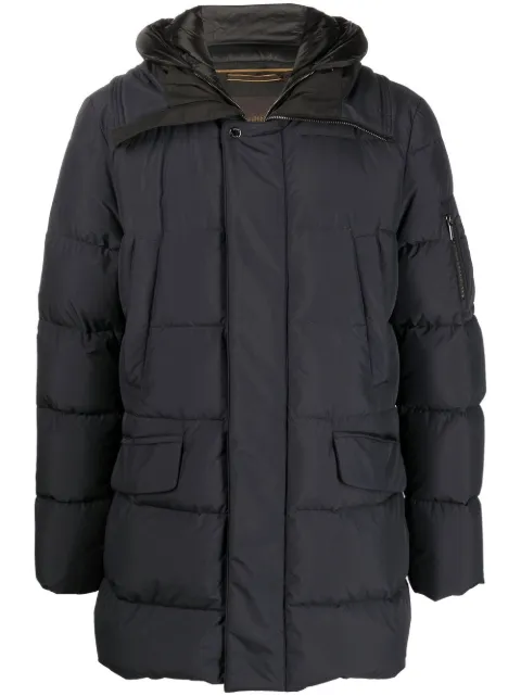 Moorer long-sleeve padded coat Blue MOUGI100162TEPA023