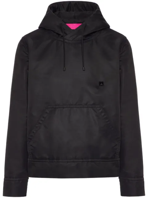 Valentino Garavani stud-detail padded hoodie Black VCJI267TV