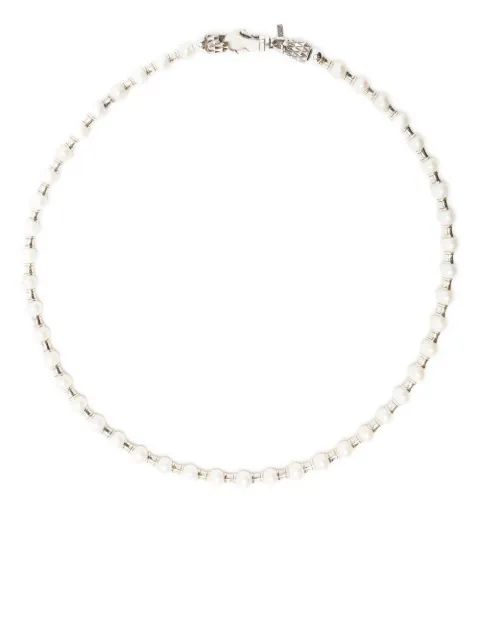 Emanuele Bicocchi bead-embellished pearl necklace Silver PRDN2