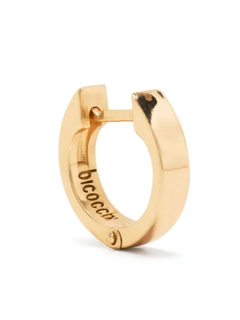 Emanuele Bicocchi logo engraved hoop earring Gold PLE1G