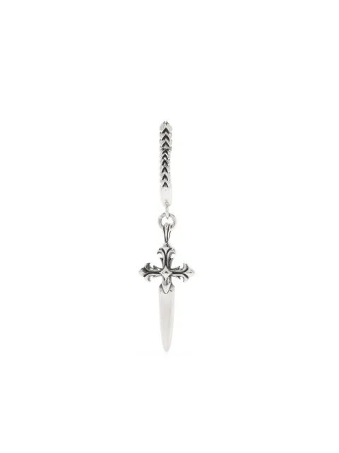 Emanuele Bicocchi cross pendant hoop earring Silver DGE1