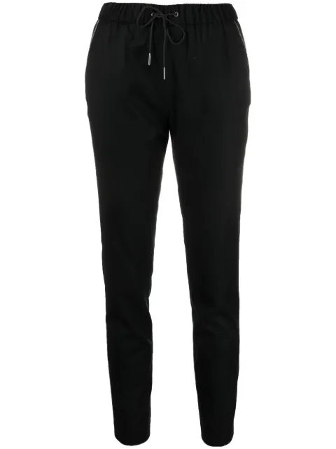 Fabiana Filippi bead-detail drawstring trousers Black PADP02F3610000X804