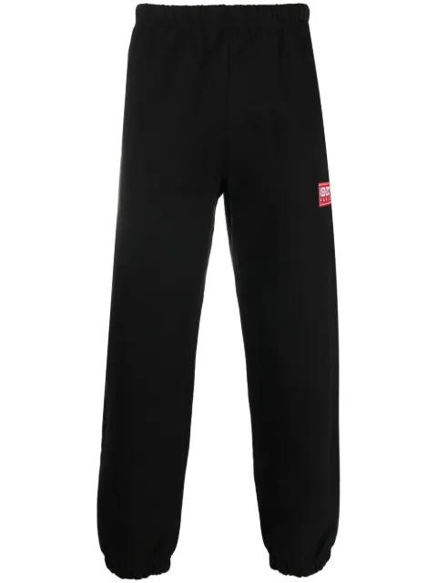 Kenzo logo-patch cotton track pants Black FC65PA7954ME