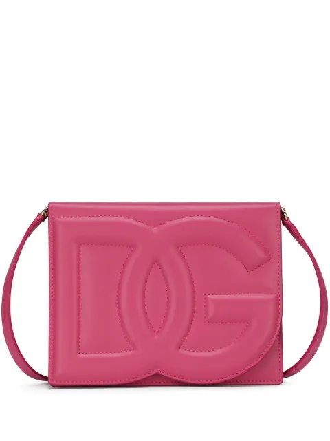 Dolce & Gabbana DG Logo leather cross body bag Pink BB7287AW576