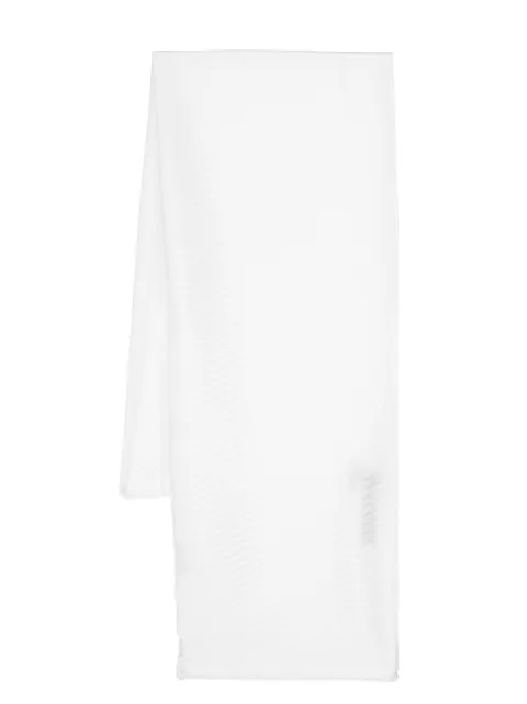 Emporio Armani fully-pleated scarf White 6322148A722