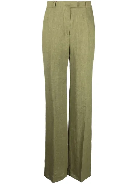 'S Max Mara straight-leg tailored linen trousers Green 61310321600ALCANO