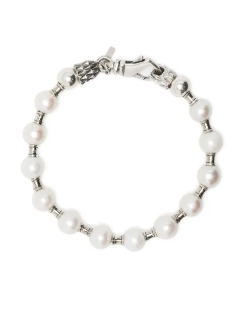 Emanuele Bicocchi embellished chain-link bracelet White PRDB4