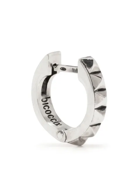 Emanuele Bicocchi pyramid stud huggie hoop earring Silver PYE7