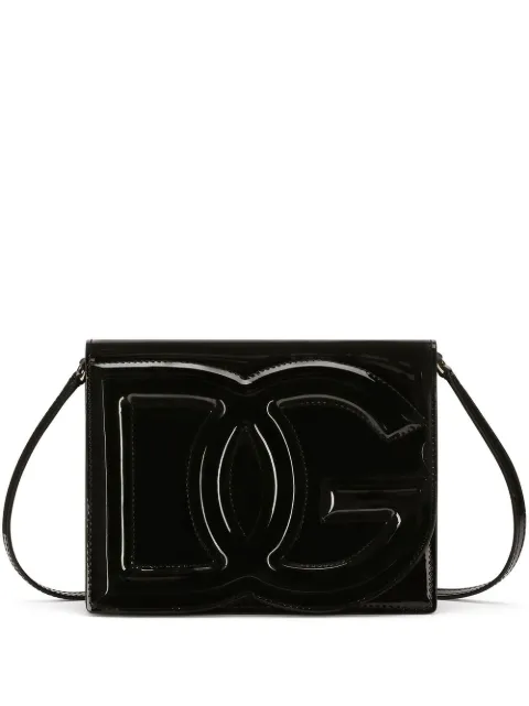 Dolce & Gabbana DG Logo leather crossbody bag Black BB7287A1471