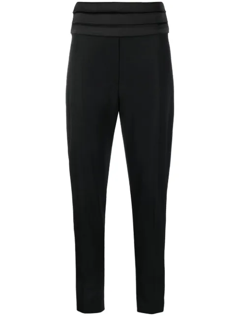 Balmain tapered wool trousers Black YF1PN115MB02