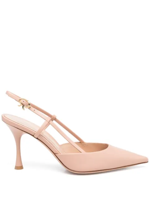 Gianvito Rossi Ascent 85mm slingback pumps Neutrals G9533585LACVIT