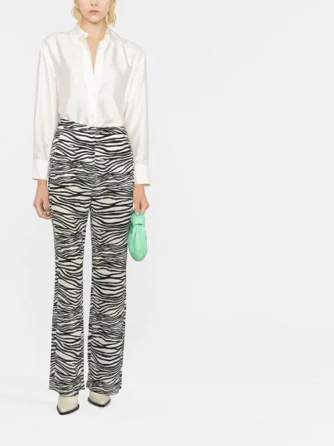 'S Max Mara zebra-print straight-leg trousers White 61310325600LIBICO