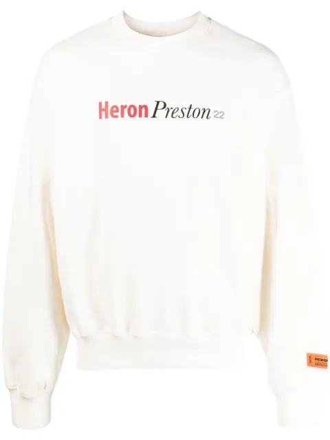 Heron Preston graphic-print sweatshirt White HMBA020F22JER0070184