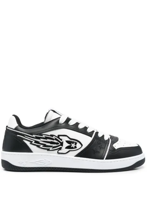 Enterprise Japan logo-detail leather sneakers Black BG2033P010200054