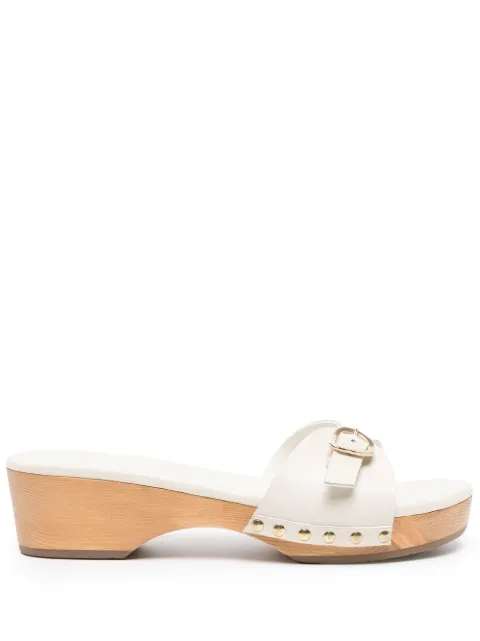 Ancient Greek Sandals Eco Nappa clogs White OMONIASABOT