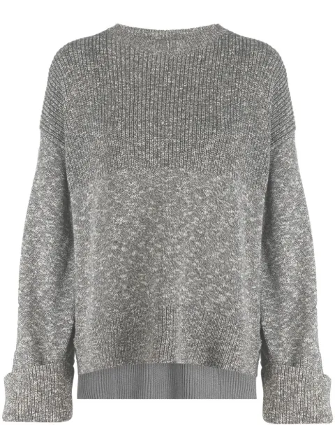 Off-White Diag-stripe oversized jumper Grey OWHE073C99KNI0020707