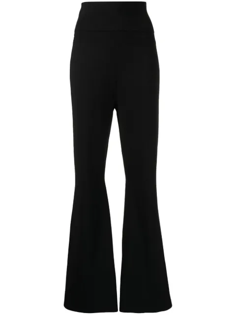 Stella McCartney high-waisted flared-leg trousers Black 6K0202S2076