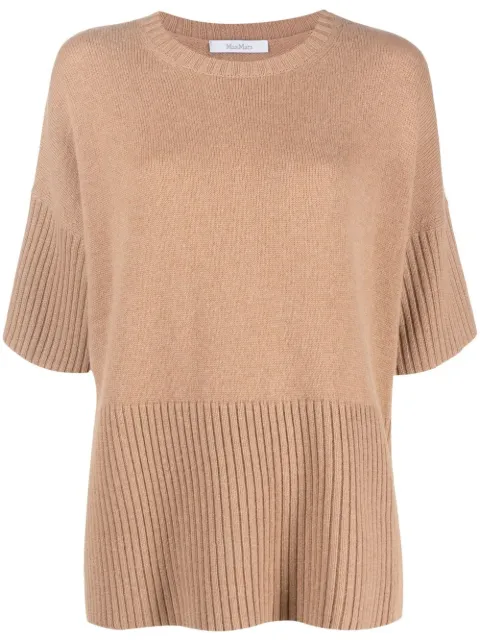 Max Mara knitted cashmere top Neutrals 13660729600