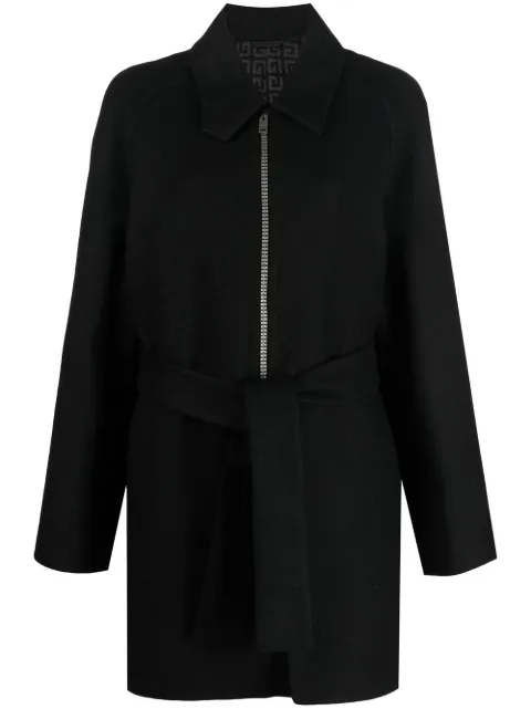 Givenchy 4G-zip belted coat Black BWC0A313QY
