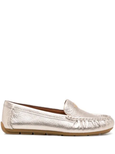 Coach foil-embossed leather loafers Metallic G5200