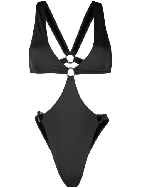 Manokhi cut-out V-neck one-piece Black MANO403ST10BLACK