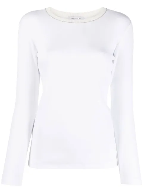 Fabiana Filippi contrast-trim sweater White JEDP02F1240000X651