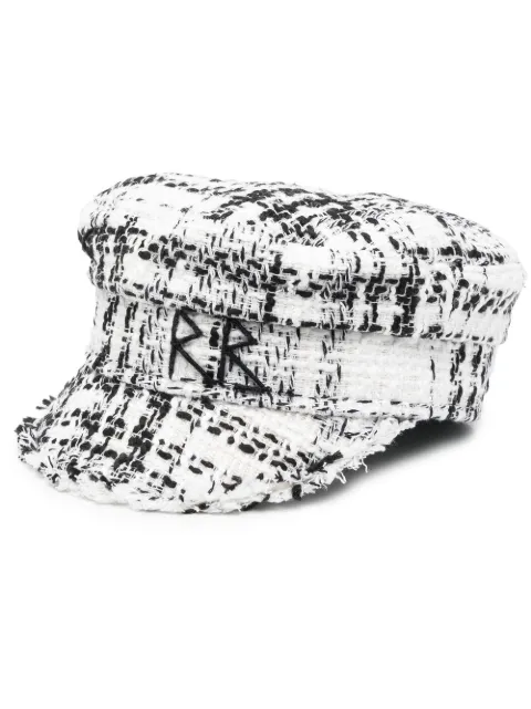 Ruslan Baginskiy bouclé baker boy cap White KPC026CPLD
