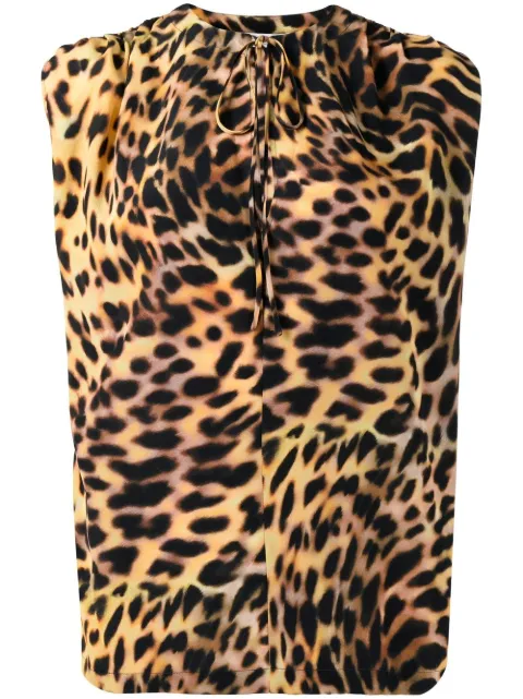 Stella McCartney leopard-print silk blouse Brown 6T00203AS200