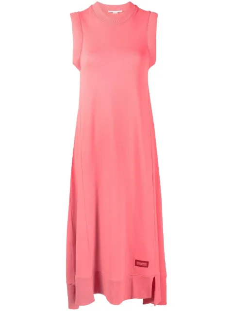 Stella McCartney logo-patch detail tank dress Pink 6J00493SPW75
