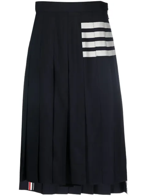 Thom Browne stripe-print pleated skirt Blue FGC400V06146