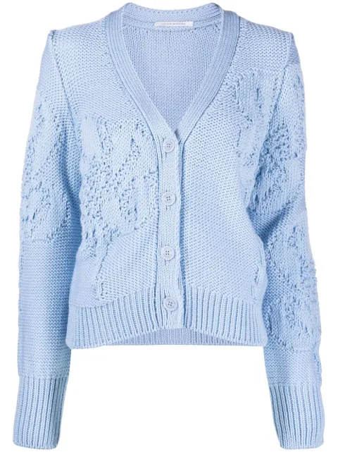 Cecilie Bahnsen Irma V-neck cardigan Blue 222KNI52007
