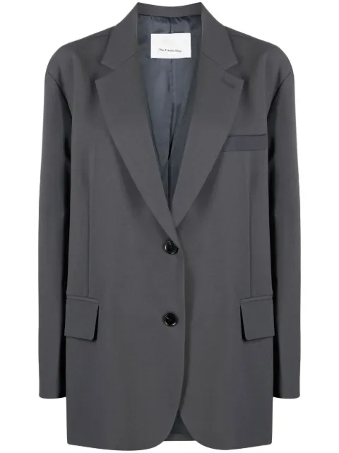 The Frankie Shop Bea single-breasted blazer Grey OBLBEA123