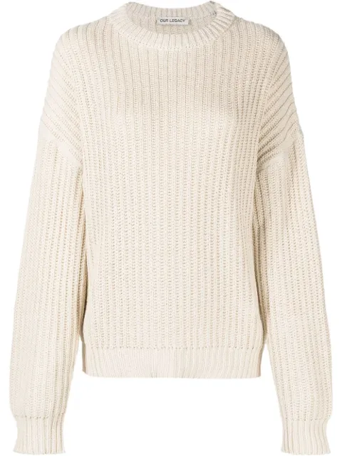 OUR LEGACY Sonar intarsia-knit jumper Neutrals W2233SRN