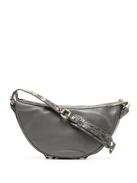 BY FAR zip-up curved shoulder bag Grey 22PFGIBSCEMCRNLMED