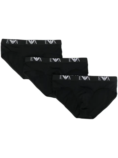 Emporio Armani logo-waistband boxer (set of three) Black 111734CC715