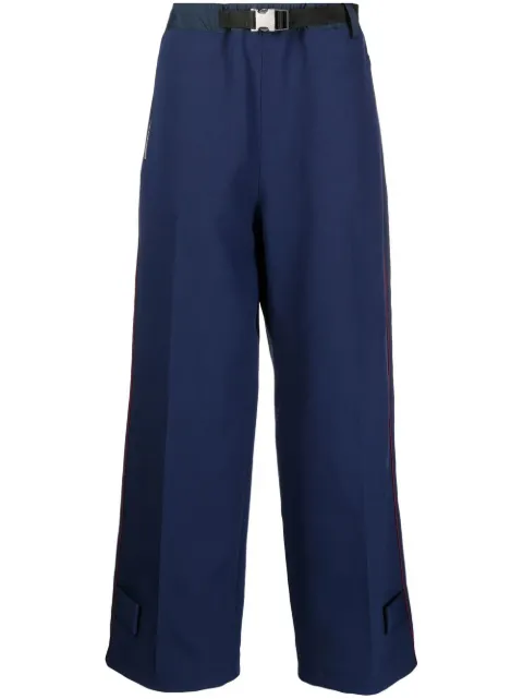 sacai clip-belt wide-leg trousers Blue 2202817