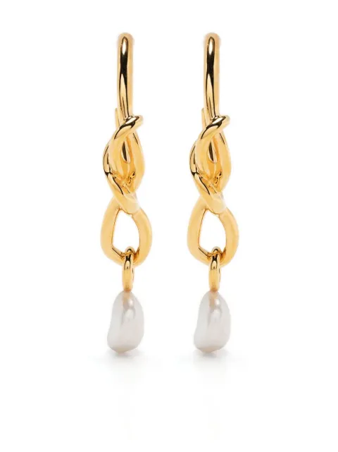 Missoma pearl drop earrings Gold MPGE13WP