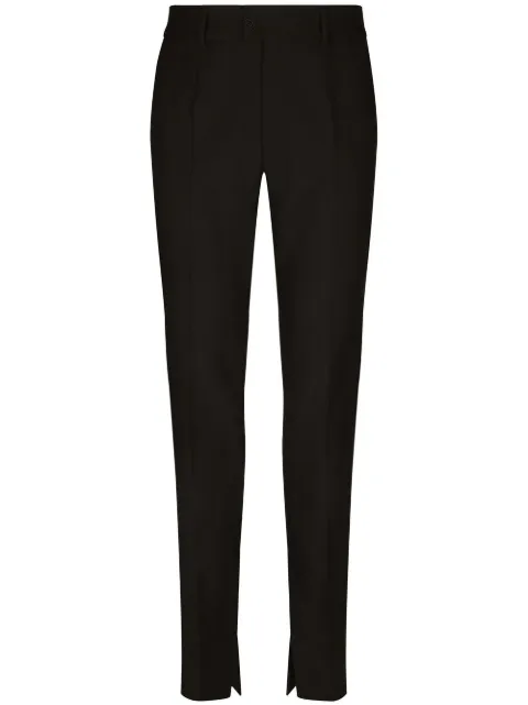 Dolce & Gabbana ankle-slit super-skinny trousers Black GVLUATHUMO9