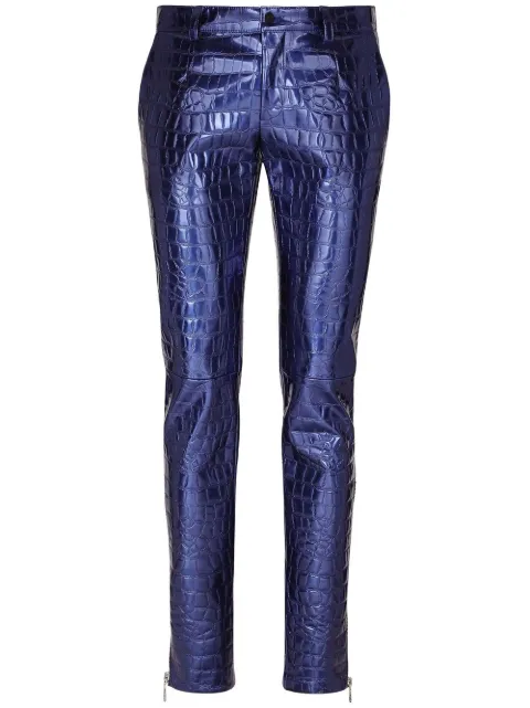 Dolce & Gabbana metallic-finish skinny trousers Purple GVMIMTFIM3A