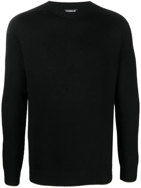DONDUP ribbed-detail knit jumper Black UT166M00856U002