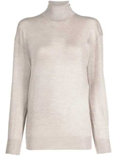 TOM FORD ribbed-knit roll neck sweater Neutrals MAK901YAX087