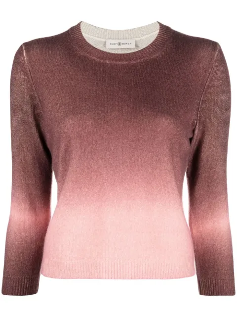 Tory Burch ombré-effect cashmere jumper Pink 136713