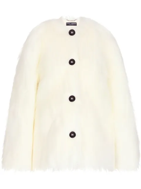 Dolce & Gabbana faux fur jacket White F26L6FFUST8