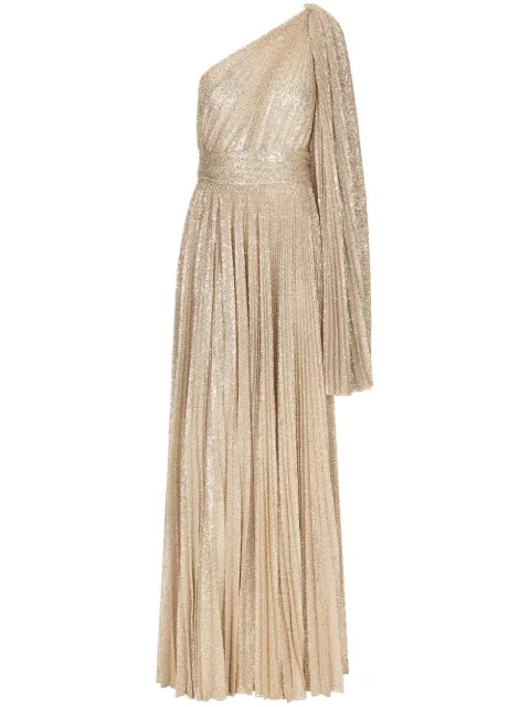 Dolce & Gabbana sequin-embellished one-shoulder gown Gold F6ZP9TFLSFG