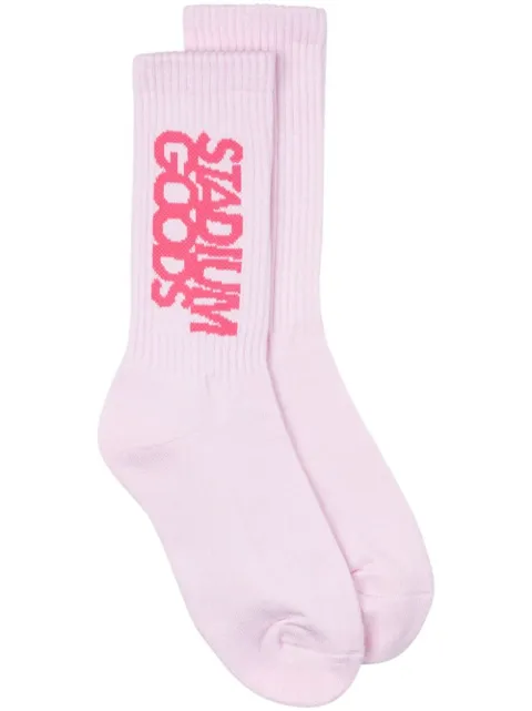 STADIUM GOODS® ribbed logo "Blizzard Pink" socks Pink SGS0455